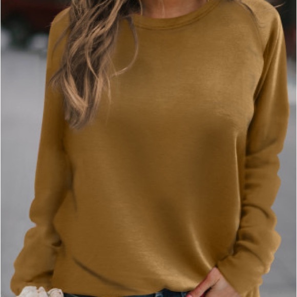 Brown Crewneck Pullover Sweatshirt - Picture 5 of 8